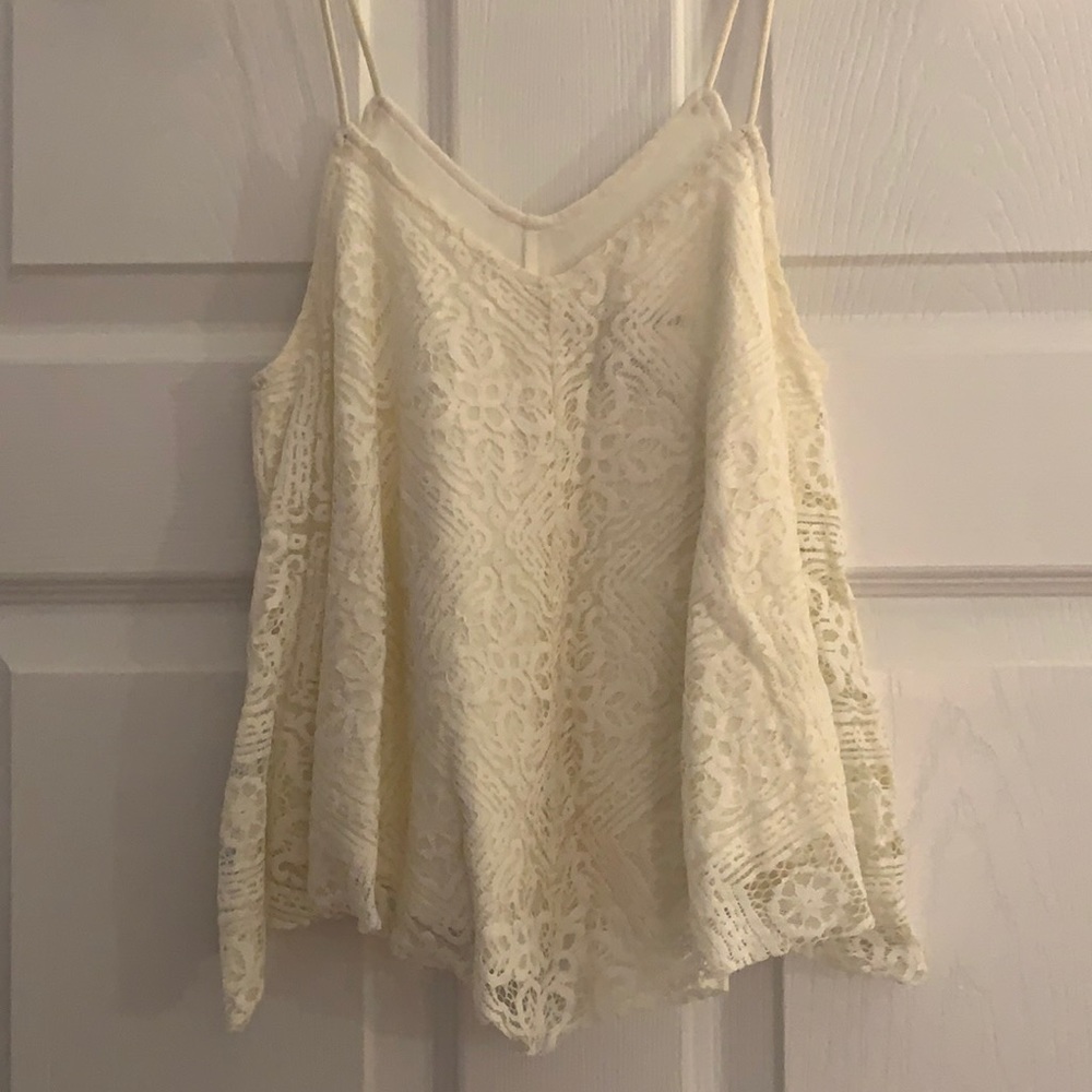 White Lace American Eagle Tank